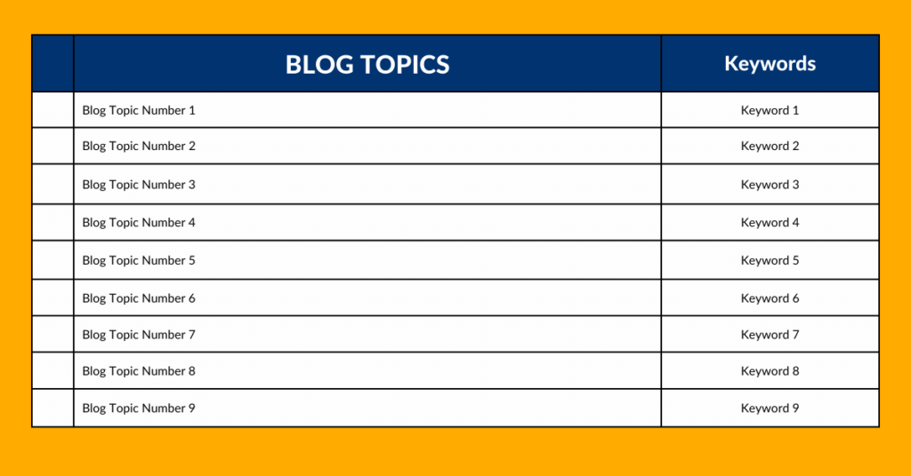 SEO blog topics