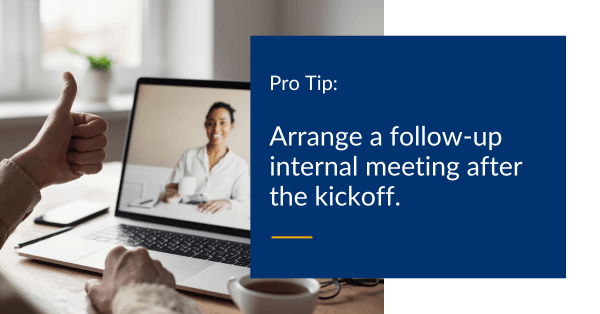 Customer connection - follow-up internal meeting